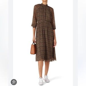 Madewell smocked high neck long sleeve maxi dress. Size S